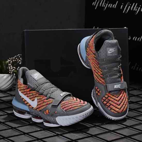 Lebron James XVI Men Shoes Gray Orange-2